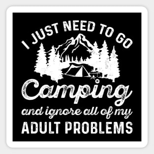 Camping Adult Problems Magnet